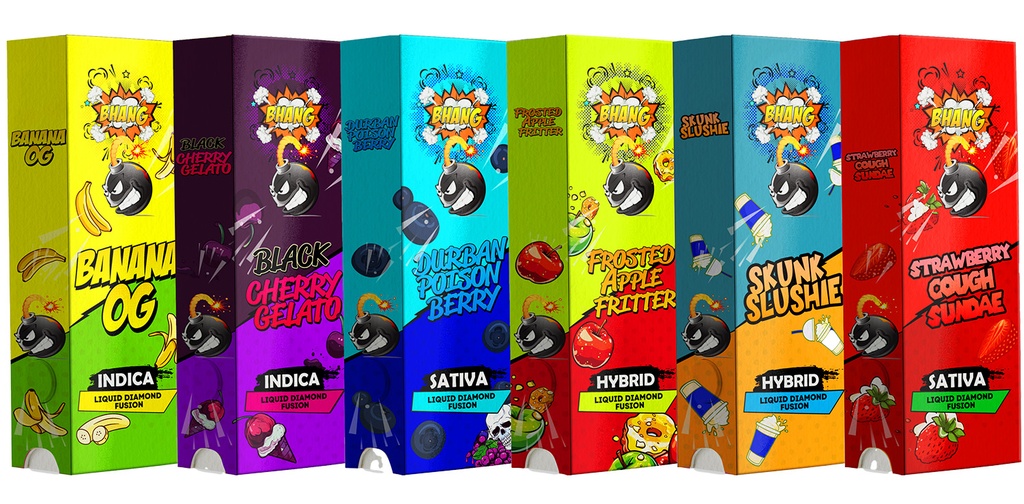 Bhang Bars Liquid Diamond Fusion THC Vapes 2g - Black Cherry Gelato (Indica)