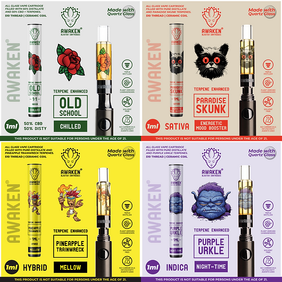 Awaken® Vape Blaster Cartridges 1ml