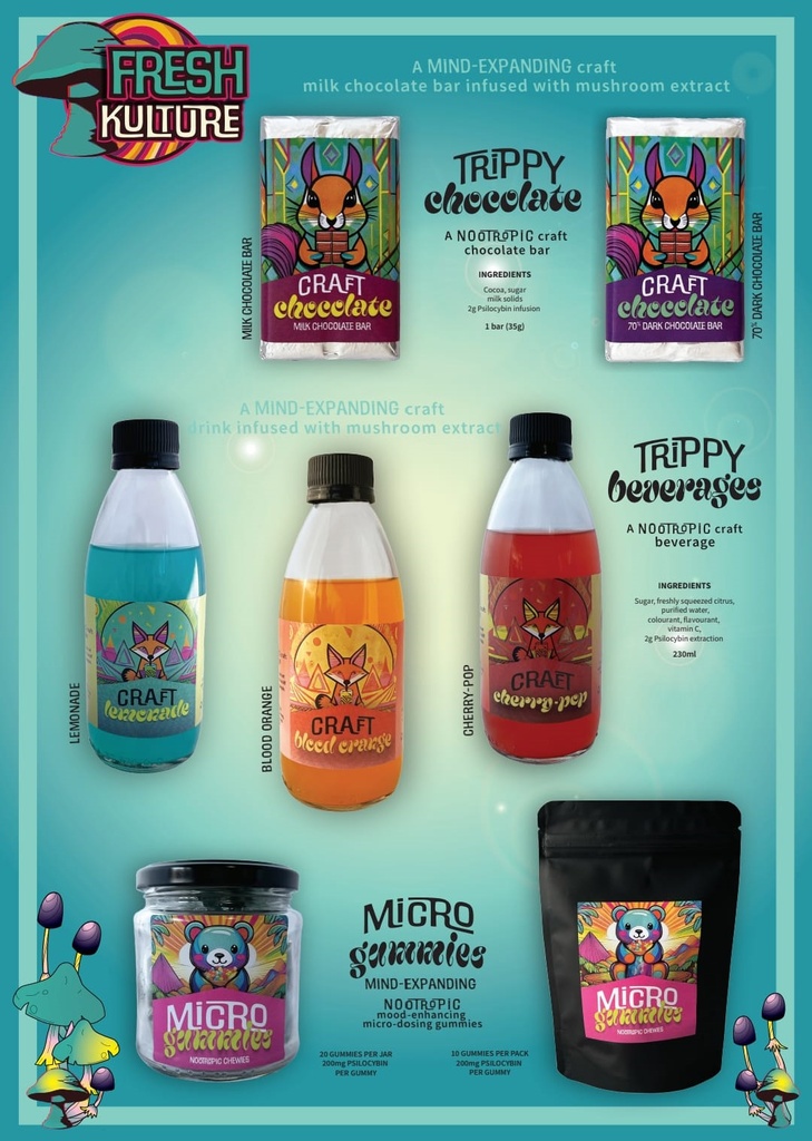 Trippy Nootropic Craft Beverage 250ml - Blood Orange