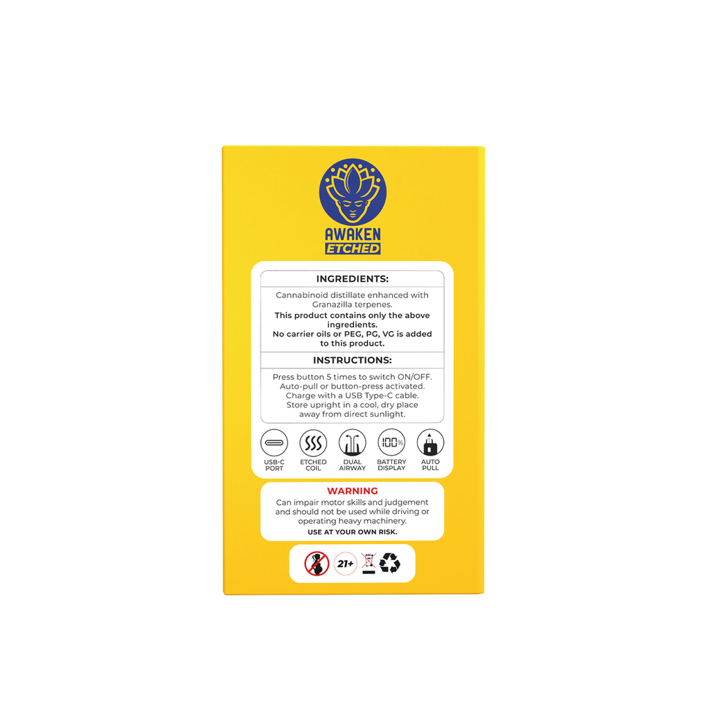 Awaken® Etched Disposable Vape 1ml - Paradise Skunk (Sativa)