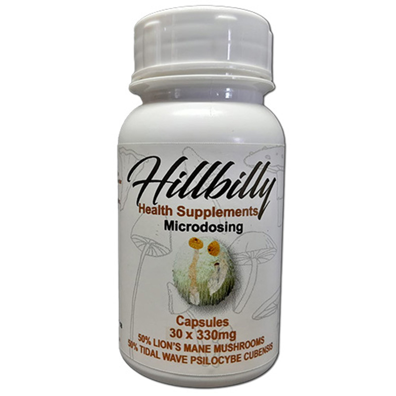Hillbilly Microstack Psilocybin Microdosing Capsules (Tidal Wave + Lion's Mane) 330mg (30 x Capsules)